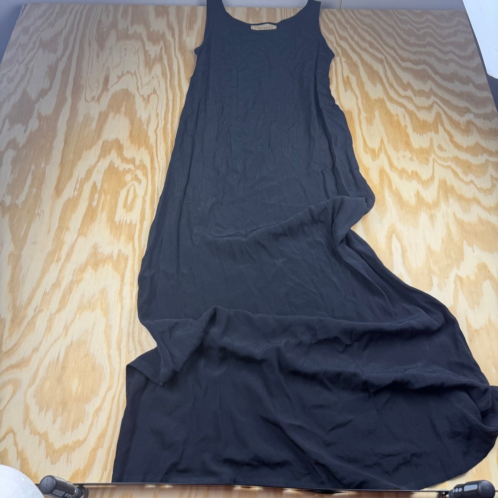 Double D Ranchwear Womens XS Black Rayon Sleeveless Scoop Neck Maxi Dress